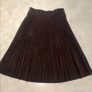 LC Lauren Conrad Chocolate A-Line Skirt